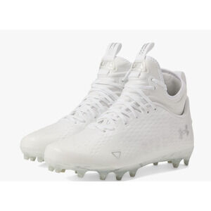 Under Armour Mens Spotlight Lux MC 2.0 Football Cleats 11 White Silver NWOB